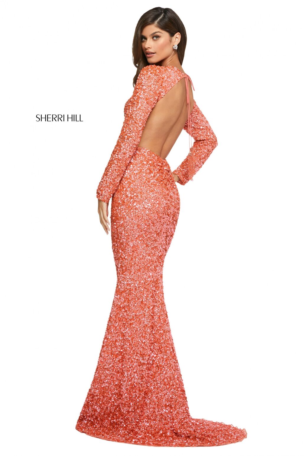 Red High Neck Sherri Hill Dress